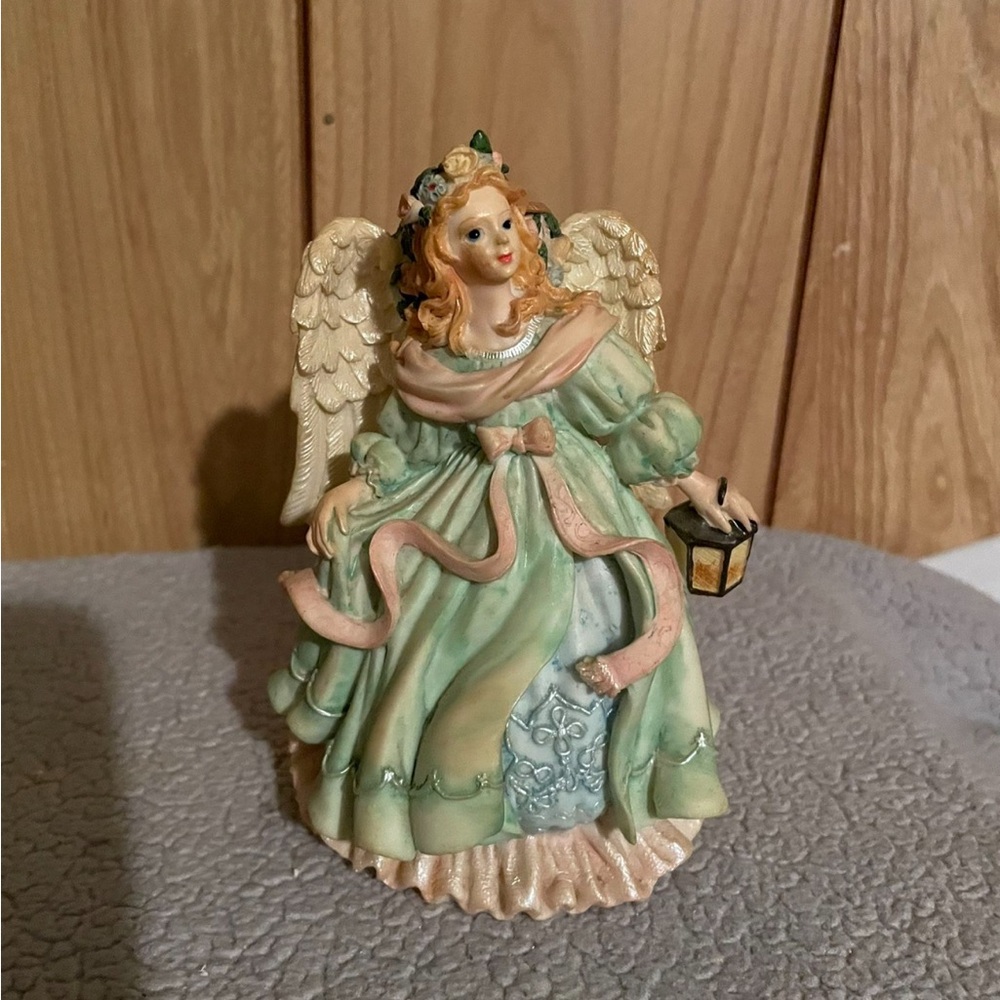 Elegant Angel Figurine with Lantern